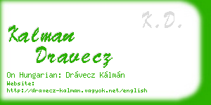 kalman dravecz business card